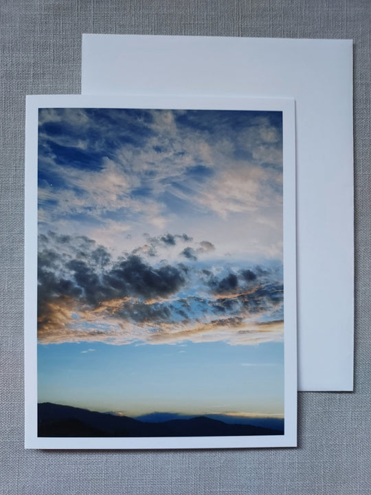 Clouds Over Blue Mountain - Blank Inside