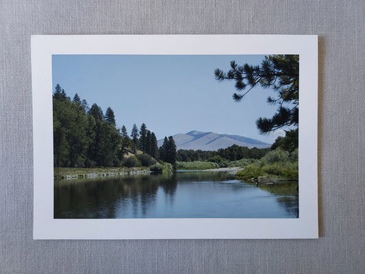 Bitterroot River and Mt. Sentinel - Blank Inside