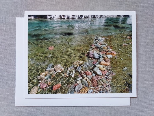 Clear Water, Colored Stones - Blank Inside