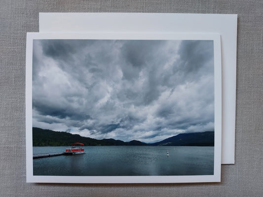 Rainclouds on Whitefish Lake - Blank Inside
